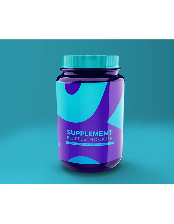 Dietary Supplement Bottle Jar Mockup