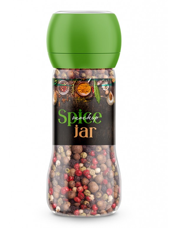 Spice Jar Mockup Mixed Pepper 