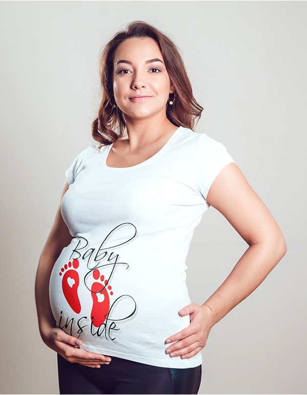 Pregnant women T-shirt mockup